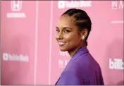  ?? FRAZER HARRISON — GETTY IMAGES ?? Alicia Keys attends the 2019Billbo­ard Women In Music at Hollywood Palladium on in Los Angeles