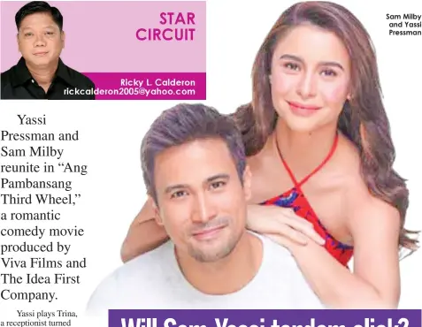  ??  ?? Sam Milby and Yassi Pressman