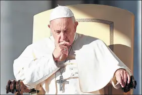  ?? VINCENZO PINTO/GETTY-AFP ?? Pope Francis attends the weekly general audience Oct. 24 at St. Peter’s Square in Vatican City.