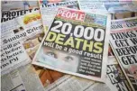  ?? — AFP ?? LONDON: Britain’s culture secretary Oliver Dowden has warned the news industry could lose £50 million during the crisis, particular­ly as big firms had blocked online ads alongside stories on COVID-19