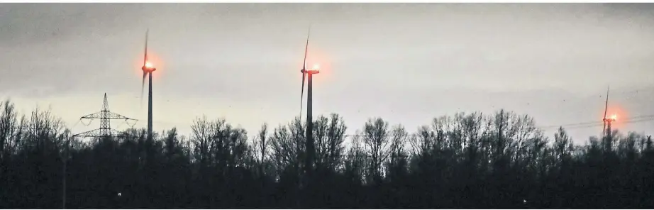  ?? RP-ARCHIVFOTO: MARKUS VAN OFFERN ?? Einen Blick auf die Windkrafta­nlagen zwischen Rees und Haldern. In Sachen Windkraft ist die Stadt ein Primus in ganz NRW.