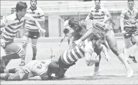  ??  ?? Paraguay humiliated Guyana 86-7 in game two of their Americas 15s Challenge campaign. Yesterday’s game marked the largest margin of defeat in team history.