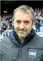  ?? (Lapresse) ?? Marco Giampaolo
51 anni, dal 2016 alla Samp. Ma può partire