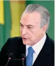  ?? /GETTY IMAGES ?? Michel Temer, presidente de Brasil.