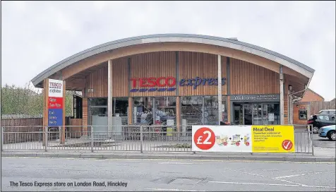  ??  ?? The Tesco Express store on London Road, Hinckley