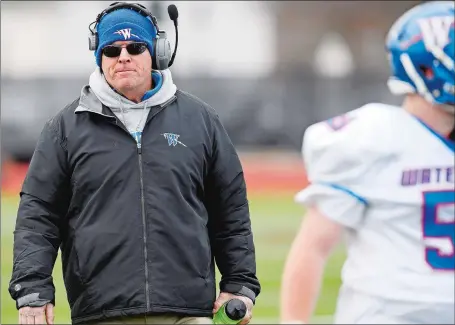  ?? SEAN D. ELLIOT/THE DAY ?? Waterford head coach John Strecker and his second-seeded Lancers host No. 7 Granby/Canton in a CIAC Class M football playoff quarterfin­al game at 6:30 p.m. today. The game will be streamed live on www.theday.com