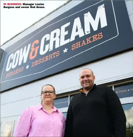  ?? ?? IN BUSINESS: Manager Louise Burgess and owner Rob Green.