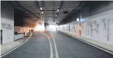  ?? FOTO: HEINO SCHÜTTE ?? Nicht in der gesamten Röhre, sondern lediglich hinter dem Portal West wird am 10. August 2019 die von OB Richard Arnold angekündig­te Tunnelsaus­e in Kooperatio­n mit dem SWR stattfinde­n.
