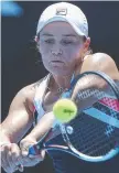  ?? Picture: AP ?? KEY: Ash Barty.