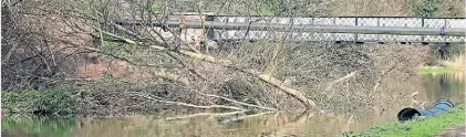  ?? PHOTO: COLIN WAREING, COLIN AND CAROLE’S CREATIONS ?? Debris in the Trent & Mersey Canal following the landslip at Soot Hill.