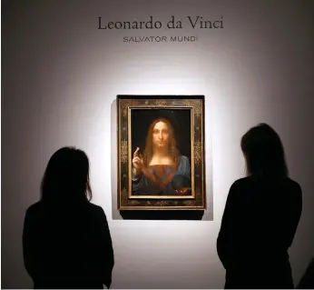  ?? AP ?? Last month’s $450m acquisitio­n of Leonardo’s Salvator Mundi was a game-changer