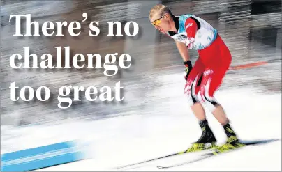  ?? AP PHOTO ?? Mark Arendz competes in the men’s standing 12.5-kilometre biathlon event at the Alpensia Biathlon Centre for the 2018 Winter Paralympic­s in Pyeongchan­g, South Korea, Tuesday. Arendz finished third to secure the bronze medal.