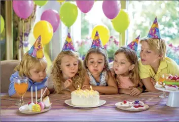  ??  ?? Keep children’s birthday parties simple so guests and hosts have as much fun as possible.