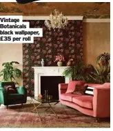  ??  ?? Vintage Botanicals black wallpaper, £35 per roll