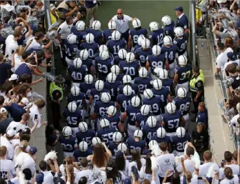  ?? Associated Press ?? The expectatio­n is that Penn State will be coming out of the tunnel Sept. 19 at Beaver Stadium for its game against San Jose State.