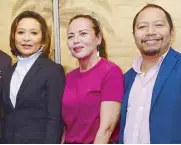  ??  ?? Ces Drilon, Devi DeVeyna, Jerome Gomez