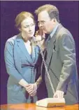  ?? T. Charles Erickson ?? TONY NOMINEES Jennifer Ehle and Jefferson Mays perform in the stirring play “Oslo.”