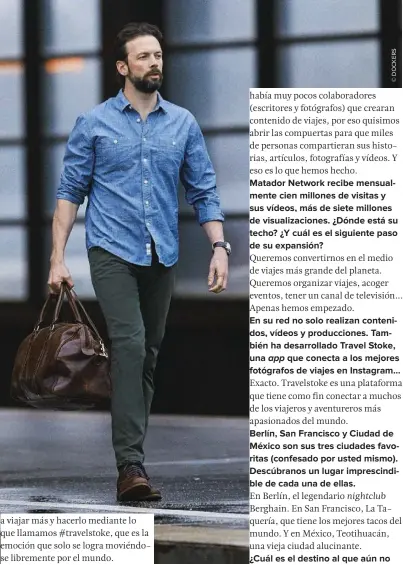  ??  ?? Ross Borden(en la imagen, con pantalón Dockers Supreme Flex Tapered) es embajador de la marca para la campaña #Dockerscha­llengers.