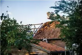  ?? FOTO'S TP ?? De tentjes voor het personeels­feest stonden al klaar, maar tijdens de voorbereid­ingen liep het mis. Achteraf bleek de schade groot.