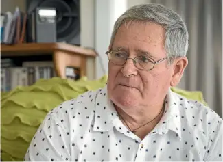  ?? PHOTO: GRANT MATTHEW/STUFF ?? Gary Holswich, from New Plymouth, is relieved to be having his late son’s organs returned 50 years after they were taken without consent at Green Lane Hospital in Auckland. He will bury them at his son’s grave site on Tuesday.