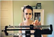  ??  ?? Weighing it up: the Netflix film, starring Lilly Collins, left, has faced a backlash of criticism from those claiming it promotes eating disorders, while Rebecca Hawkes, top, shares her story of recovering from anorexia