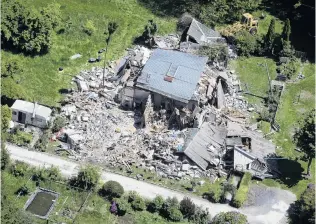  ?? PHOTO: NZME ?? Vulnerable . . . The Elms homestead near Kaikoura, collapsed in the 7.8magnitude Kaikoura earthquake, killing Albert Louis Edgar.