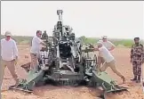  ?? ANI ?? The howitzer was firing Indian ammunition in Pokhran.