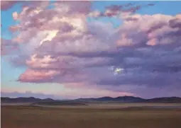  ??  ?? Sunset Eleven Mile Reservoir, CO, oil on panel, 34 x 48”