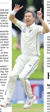  ?? AFP ?? Trent Boult took 9 wickets.