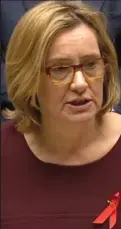  ??  ?? Oh so serious: Amber Rudd