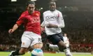  ?? United/Getty Images ?? Manchester United’s Carlos Tevez gets to the ball ahead of Bolton’s Abdoulaye Méïté. Photograph: Tom Purslow/Manchester