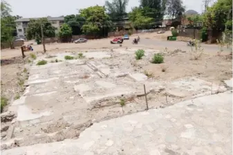  ??  ?? The site of Lere's storey building demolished in 2019