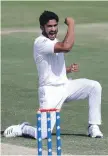  ??  ?? Hasan Ali took 5-45 for Pakistan yesterday