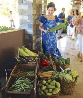  ??  ?? Precious celebrates her birthday at her Preziosa Botanic Park and Farm Resort in Alfonso Cavite, which grows vegetables, fruits and herbs.