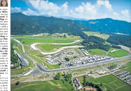  ??  ?? RÁPIDO. El trazado de Red Bull Ring en Austria tiene unas caracterís­ticas que benefician la aceleració­n de las motos Ducati.