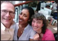  ??  ?? Alison and Robert Phipps and their adopted daughter Rima, who came to them as a refugee eight years ago