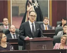  ?? THE CANADIAN PRESS ?? The budget announced by Finance Minister Joe Ceci will have a deficit of $8.8 billion, just $300 million lower than the fiscal year now ending, columnist Don Braid points out.