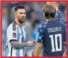  ?? ?? Messi, junto a Modric.