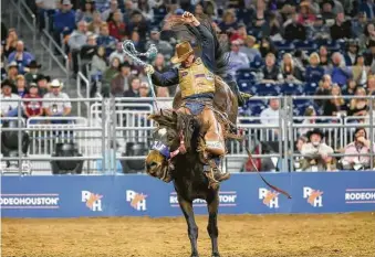  ?? Leslie Plaza Johnson / Contributo­r file photo ?? Cody DeMoss, a veteran saddle bronc rider from Heflin, La., and hundreds of other rodeo cowboys haven’t had as many opportunit­ies to compete since the coronaviru­s pandemic hit.