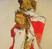 ??  ?? Egon Schiele «Madre e figlia», particolar­e