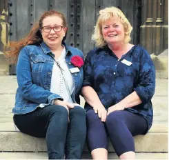  ??  ?? Nikki Winters, team leader for North Cotswolds, Cirenceste­r and Fairford, library assistant Sue John