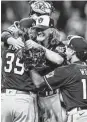  ?? Jason Miller / Getty Images ?? Corbin Burnes (39) and Josh Hader recorded the first combined no-hitter in Brewers history.