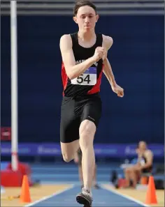  ??  ?? Jack Hayden of Menapians competing in the triple jump.