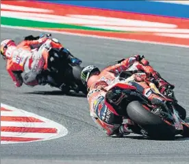  ?? FOTO: MOTOGP.COM ?? Dovizioso, Lorenzo y Márquez Los grandes protagonis­tas en Misano