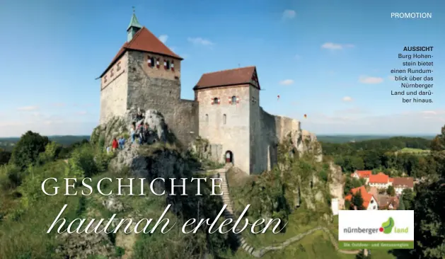  ??  ?? AUSSICHT Burg Hohenstein bietet einen Rundumblic­k über das Nürnberger Land und darüber hinaus.