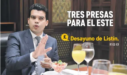  ?? ADRIANO ROSARIO ?? El director de INAPA, Wellington Arnaud, afirmó que se encuentran en la etapa final de diseño tres presas que
serán construida­s para abastecer los acueductos de la región Este del país.