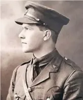  ??  ?? > Bob Howe in uniform in 1914. Inset, below left, The Bulgarian Contract by Graeme Sheppard