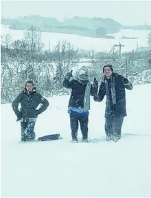  ??  ?? Wouldn’t it be nice to remember how it felt to see snow for the first time? That’s something these boys from Brazil won’t soon forget. Tasha Stokdijk captured the magical moment for Rodrigo Trinco and Gabriel Barboza. The boys were here on a two-week exchange with the Nova Scotia Internatio­nal Student Program. Tasha said she also took them to a hockey game and “I might as well have given them the lottery”.
