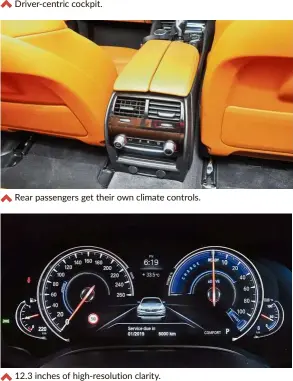  ??  ?? Rear passengers get their own climate controls. 12.3 inches of high-resolution clarity.