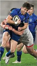  ??  ?? KICKING KING: Ross Byrne of Leinster is tackled by Tom O’Toole